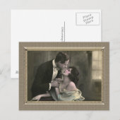 Carte Postale Couple romantique - regard dans ses yeux (Devant / Derrière)