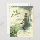 Carte Postale Couple Shamrock irlandais mignon Sun (Devant / Derrière)