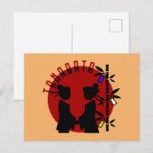 Carte Postale Couple Silhouette de Tanabata (Devant / Derrière)