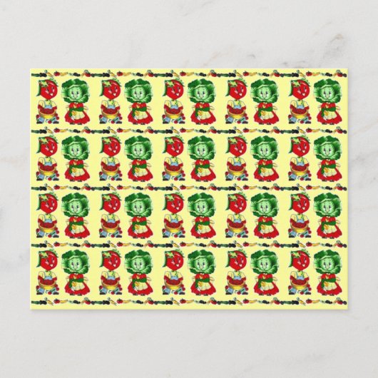 Carte Postale Couple végétal vintage (Devant)