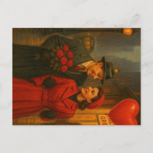 Carte Postale Couple vintage de la Saint-Valentin