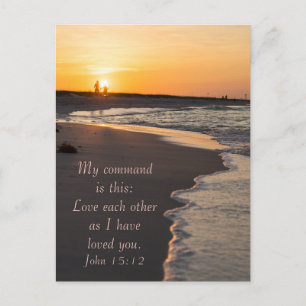 Carte Postale Couple Walking Beach At Sunrise John
