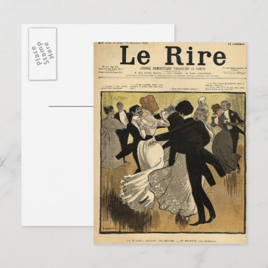 Carte Postale Couples dansants (Devant / Derrière)