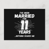 Carte Postale Couples Mariés 11 Ans Drôle 11e Anniversaire (Devant)