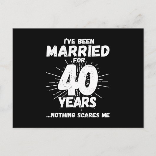 Carte Postale Couples mariés 40 ans drôle 40e anniversaire (Devant)