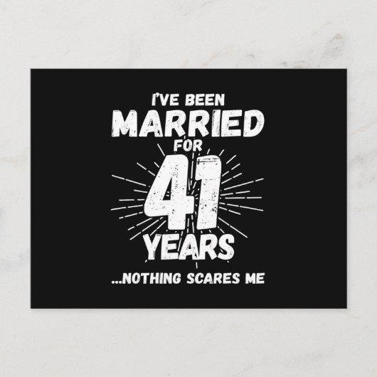 Carte Postale Couples Mariés 41 Ans Drôle 41e Anniversaire (Devant)