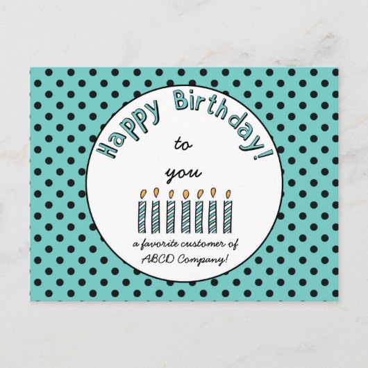 Carte Postale Coupon d'anniversaire pour les affaires (Devant)