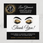 Carte Postale Coupon de maquillage Merci Glamorisant Gold Eye La (Devant / Derrière)
