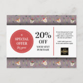 Carte Postale Coupon sur mesure de Cerf de Noël (Devant)