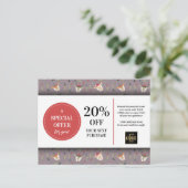 Carte Postale Coupon sur mesure de Cerf de Noël (Debout devant)