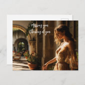 Carte Postale Cour de la villa espagnole Miami années 1920 (Devant / Derrière)