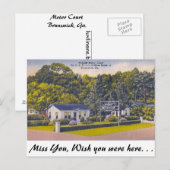 Carte Postale Cour de l'automobile, Brunswick, Géorgie (Devant / Derrière)