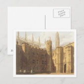 Carte Postale Cour du King's College, Cambridge, de "The Hist (Devant / Derrière)