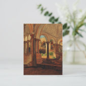 Carte Postale Cour du monastère déserté (Debout devant)