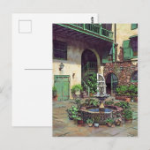 Carte Postale Cour du Quartier Français, Nouvelle-Orléans (Devant / Derrière)