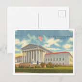 Carte Postale Cour suprême bâtiment Vintage Washington DC (Devant / Derrière)