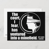 Carte Postale Cour Suprême Ruth Bader Ginsburg Pro Choice Citati (Devant / Derrière)