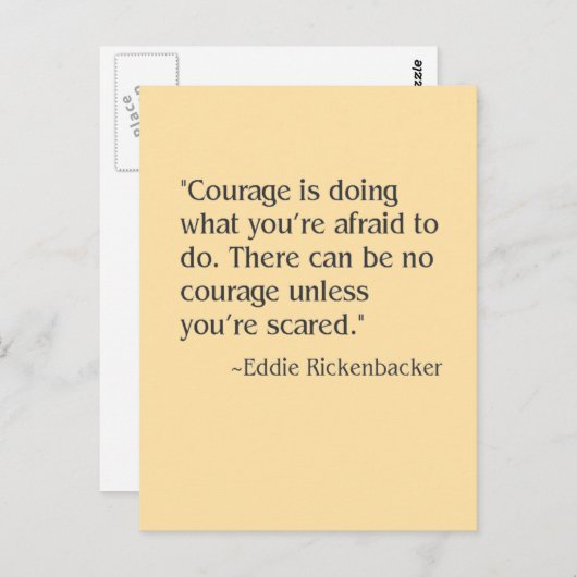 Carte Postale courage (Devant / Derrière)