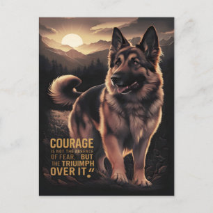 Carte Postale Courage allemand Shepherd Sunrise