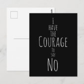 Carte Postale Courage De Ne Pas Dire D'Affirmation (Devant / Derrière)
