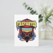 Carte Postale Courage des pompiers (Debout devant)