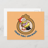 Carte Postale Courage du chien lâché | Good Dog Courage (Devant / Derrière)