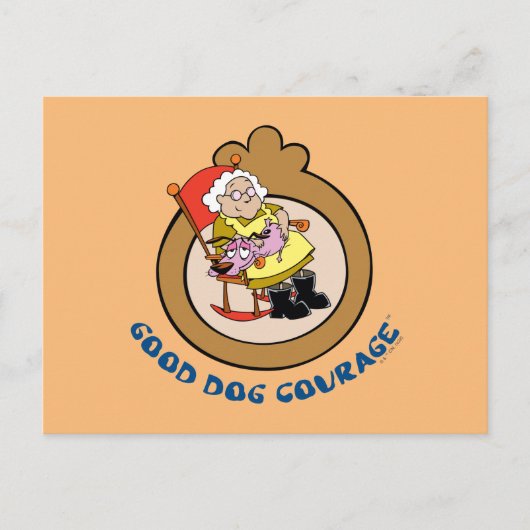 Carte Postale Courage du chien lâché | Good Dog Courage (Devant)