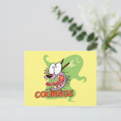 Carte Postale Courage du chien lâché | Graphique fantôme (Debout devant)