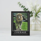 Carte postale COURAGE - Lion (Motivationnel) (Debout devant)