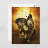 Carte Postale Courage Native American Warrior (Devant / Derrière)