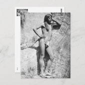 Carte Postale Courageux amérindien (Devant / Derrière)