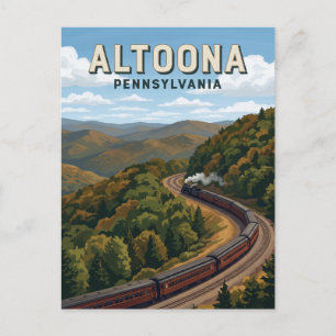 Carte Postale Courbe en fer à cheval Altoona Pennsylvanie