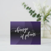 Carte Postale Courbe violette Changement de plans Mariage report (Debout devant)