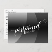 Carte Postale Courbes grises Faire-part Mariage repoussé (Devant / Derrière)