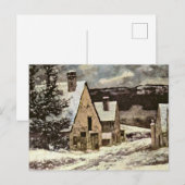 Carte Postale Courbet - Rue Village en hiver (Devant / Derrière)