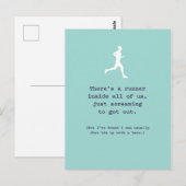 Carte Postale Coureur à l'intérieur de nous / Fermez-le avec une (Devant / Derrière)