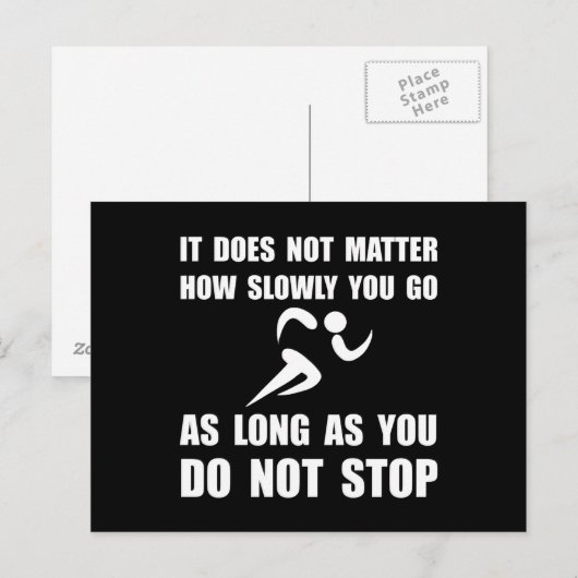 Carte Postale Coureur de course lente (Devant / Derrière)