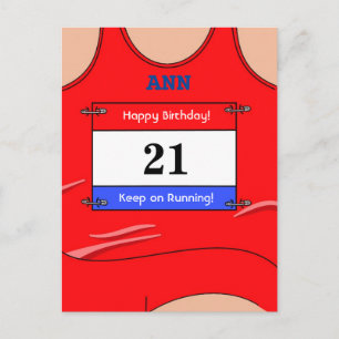 Carte Postale Coureur Rouge