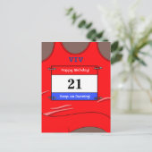 Carte Postale Coureur Rouge (Debout devant)
