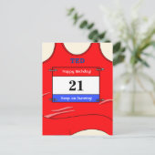 Carte Postale Coureur Rouge (Debout devant)