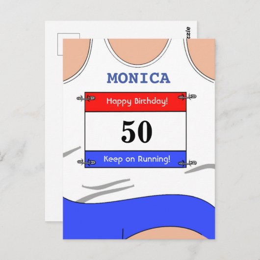 Carte Postale Coureur Sommet Blanc (Devant / Derrière)