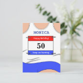 Carte Postale Coureur White Top (Debout devant)