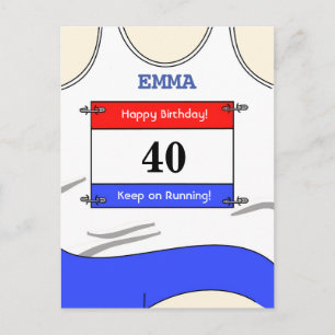 Carte Postale Coureur White Top