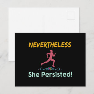 Carte Postale Coureuse Féministe Néanmoins Elle A Persisté