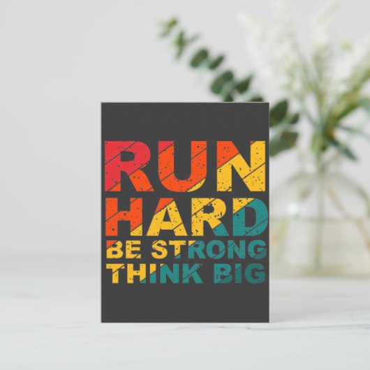 Carte Postale Courez fort, soyez fort, pensez grand (Debout devant)