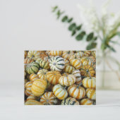 Carte Postale Courges d'automne orange et vertes (Debout devant)