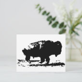 Carte Postale Courir Buffalo Bison Pop Art (Debout devant)