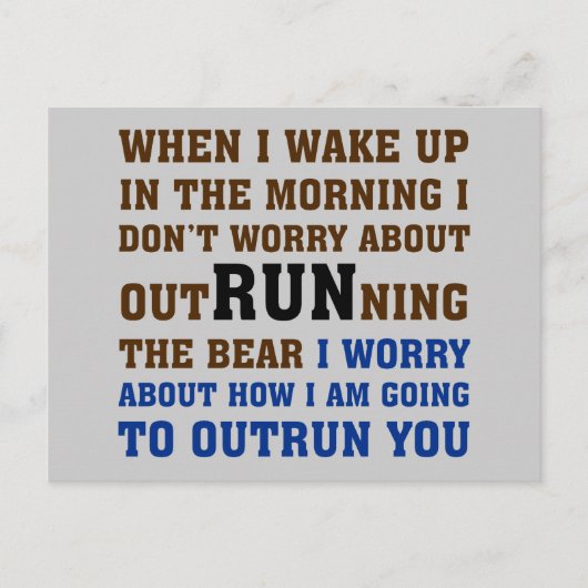 Carte Postale Courir, c'est battre la concurrence (Devant)