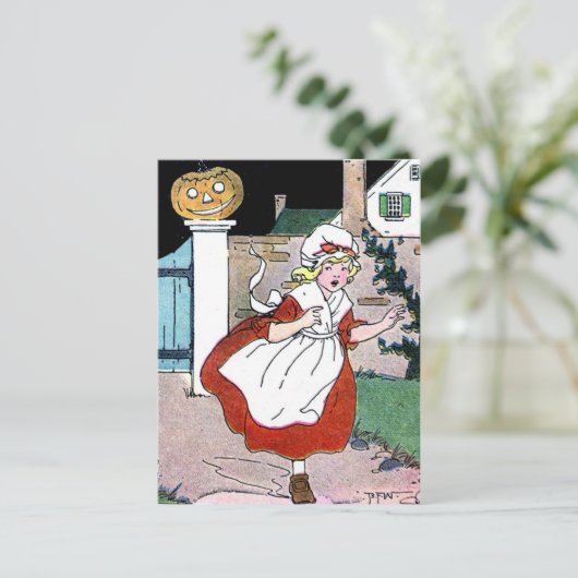 Carte Postale Courir effrayé de Jack-O-Lantern (Debout devant)