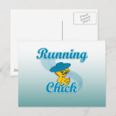 Carte Postale Courir le poussin #3 (Devant / Derrière)